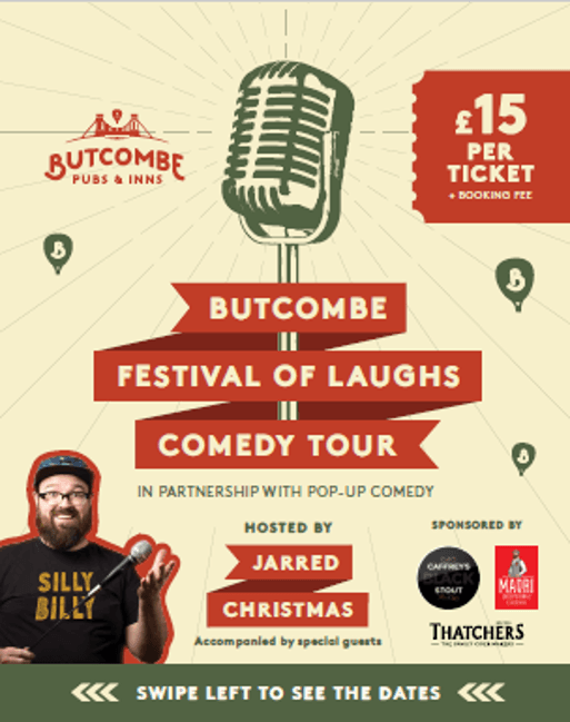 COMEDY IS BACK – BUTCOMBE FESTIVAL OF LAUGHS!