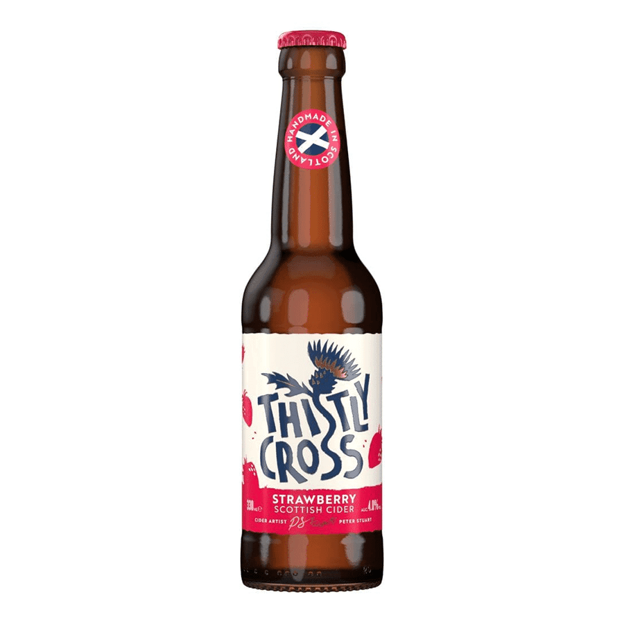 Thistly Cross Real Strawberry Cider (330ml bottle)
