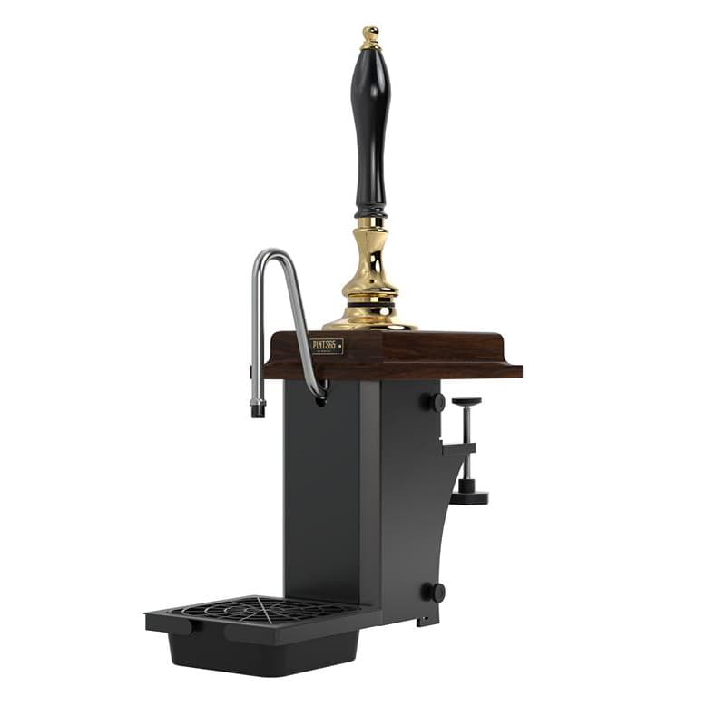Hand Pull System Brass and Mahogany Plinth