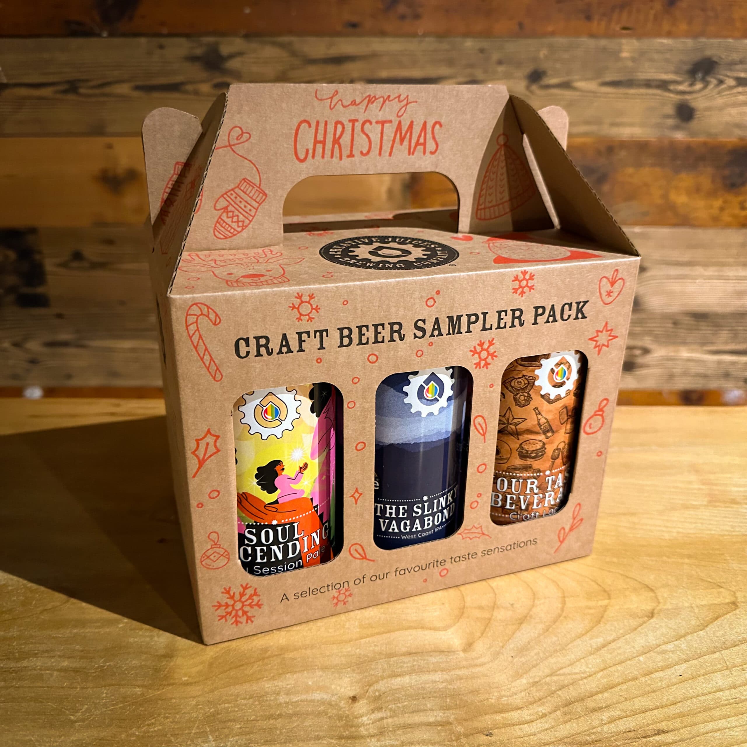 Creative Juices Six Can Christmas Case