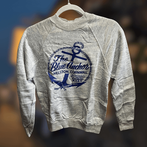 Grey Blue Anchor Sweatshirt Size S