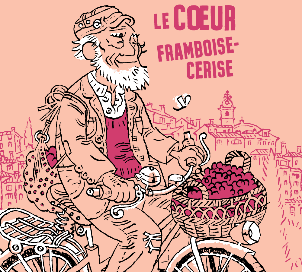 Le cœur framboise-cerise