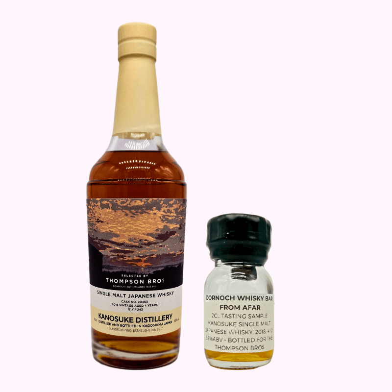 Dornoch Whisky Bar from Afar – Kanosuke Single Malt Japanese Whisky, 2018, 4 Year Old, 2CL,
