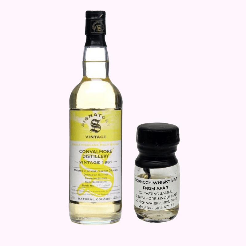 Dornoch Whisky Bar from Afar – Convalmore Single Malt Scotch Whisky, 1981, 20 Year Old, 2CL,